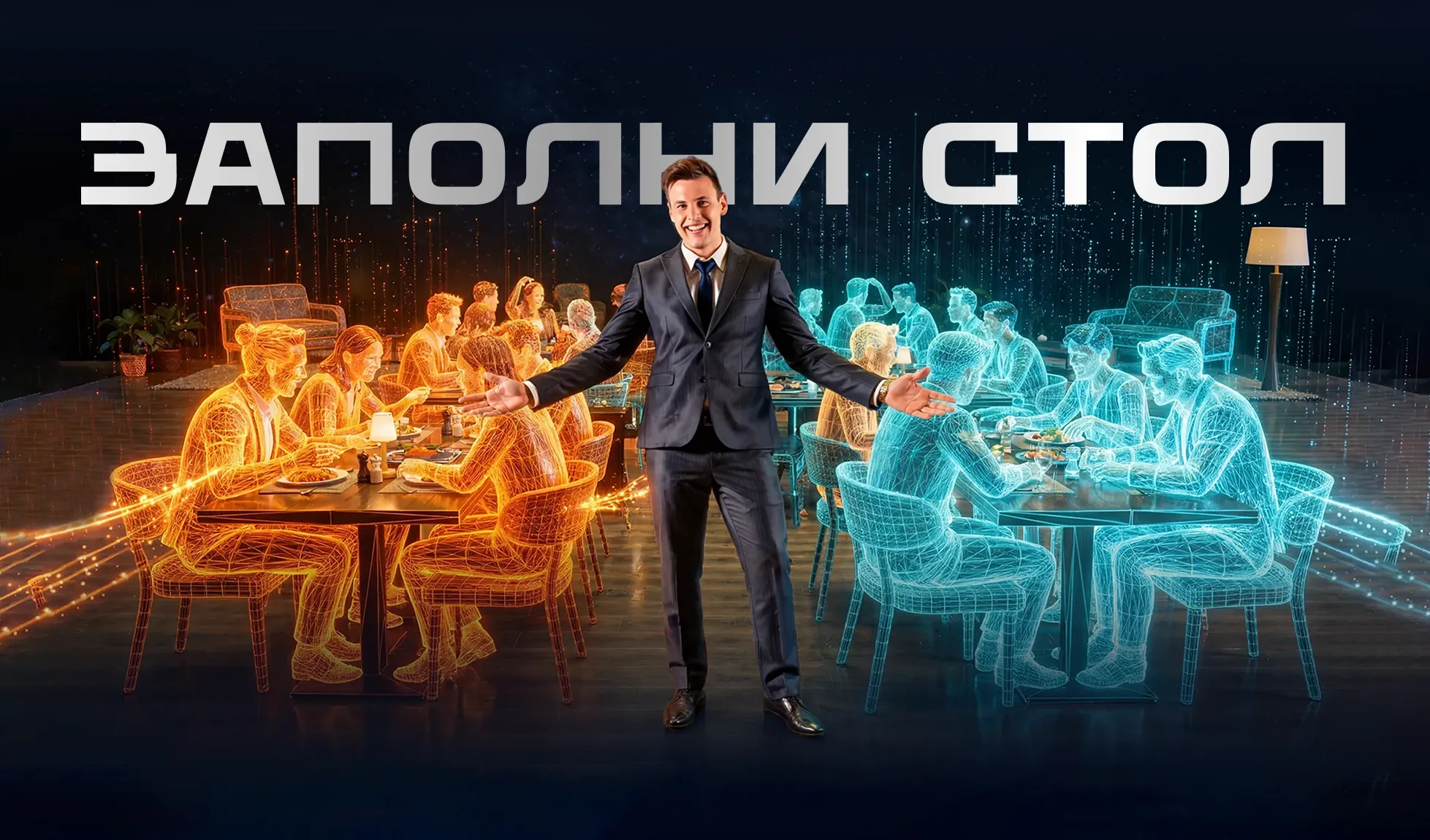 Полный зал ресторана после подключения сервиса Заполни стол